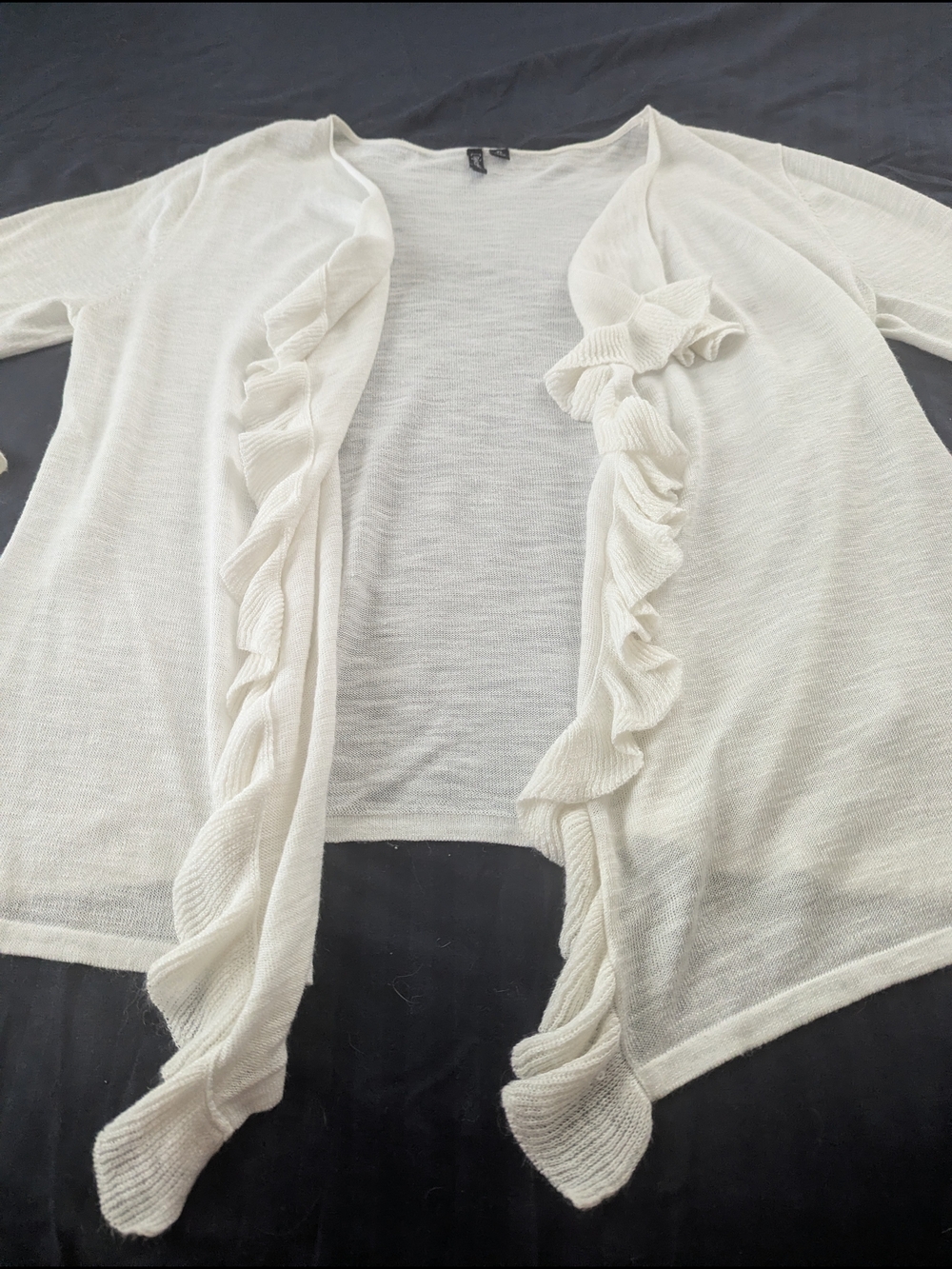 Relativity Ruffled Front Cardigan - Picture 4 of 8